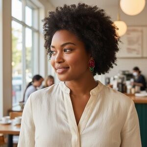 Vintage Stamped Gold Tone Red Green Cabochon Stud Earrings J27